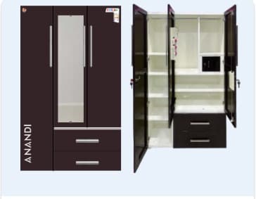 Golden Titanium Almirah